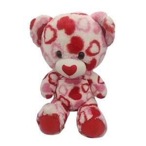 Build A Bear Plush Hearts Bear Valentine's Day Stuffed Animal 18"